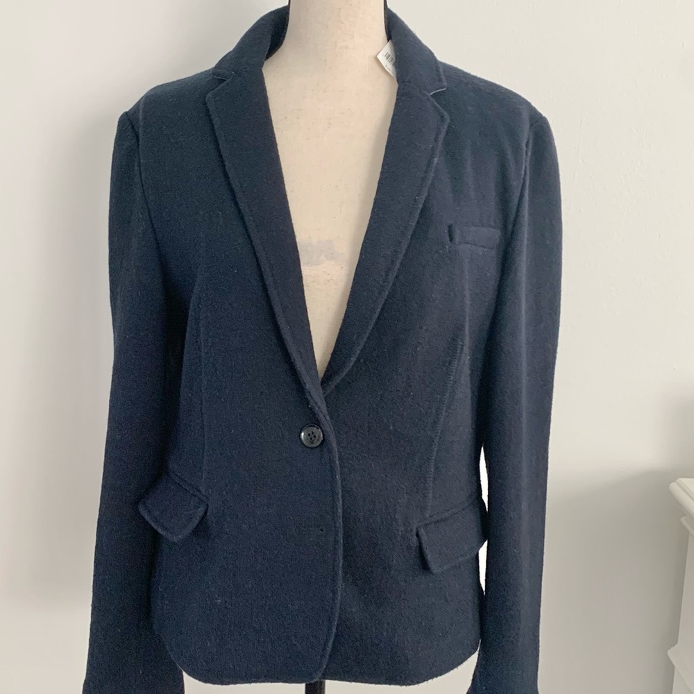 Navy Blue Wool Blazer /Jacket